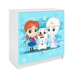 Kocot kids Dětská komoda BABYDREAMS Sněhové princezny bílá