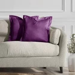 Povlaky na polštáře AmeliaHome Velvet Side švestkové, velikost 45x45