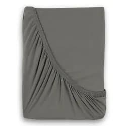 Kvalitex Luxusní bavlněné JERSEY prostěradlo s lycrou 120x200 cm - tmavě šedá