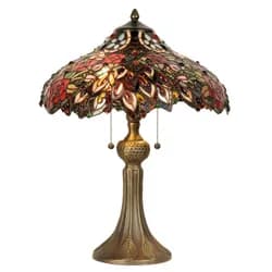 Nástěnná lampa Tiffany hnědá bez stínítka -15*Ø 23 cm Clayre & Eef