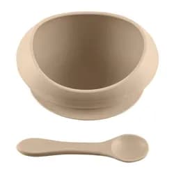 ZOPA Silikonová miska se zvýšenými okraji a přísavkou - Sand Beige
