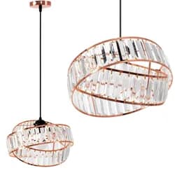 TooLight Stropní křišťálové svítidlo APP1105-1CP růžově zlaté