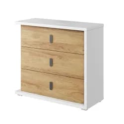 Casarredo Komoda SOMAS 04 3S bílá/ořech natural