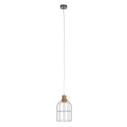 Visící lampa, šedá / kov, ASTOK