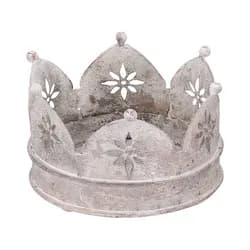 Hnědý obal na květináč s proutěným vzorem Corte -  Ø 13,5*11,5cm Chic Antique