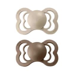 BIBS Supreme dudlíky z přírodního kaučuku 2ks vel.1 - Vanilla / Dark Oak