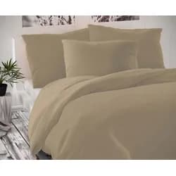 Kvalitex Saténové  povlečení LUXURY COLLECTION 140x220 + 70x90 cm - Béžová prodloužené