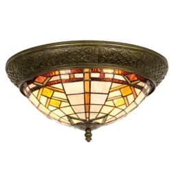 Stolní lampa Tiffany Oxford - 12.5*35 cm 1x E14 / Max 40W Clayre & Eef