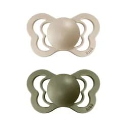 BIBS Couture ortodontický dudlík z přírodního kaučuku 2ks vel.2 - Vanilla / Olive