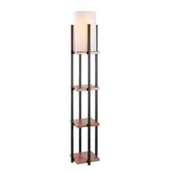 Opviq Stojací lampa Nora VI černá mat/měděná