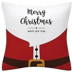 Tutumi Vánoční 3D povlak na polštář Merry Christmas 45x45 cm bílý/červený