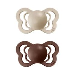 BIBS Couture ortodontický dudlík z přírodního kaučuku 2ks vel.1 - Vanilla / Mocha