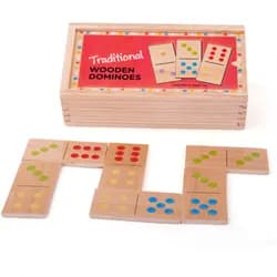 Bigjigs Toys Dřevěné domino, klasické