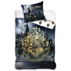 Jerry Fabrics Dětské povlečení HARRY POTTER CESTA DO BRADAVIC, šedo-žluté, bavlna hladká, 140x200cm + 70x90cm