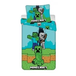 Jerry Fabrics Bavlněné povlečení 140x200 + 70x90 cm - Minecraft " Mobs here"