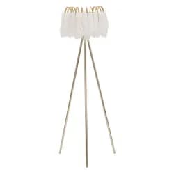 Mauro Ferretti Stojací lampa Feather 147 cm bílá/zlatá