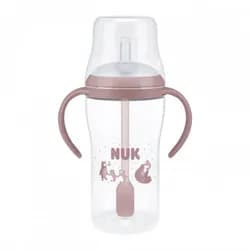 NUK Perfect Match lahvička na učení s brčkem BEAR 260 ml
