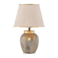 Opviq Stolní lampa Casypo krémová/zlatá