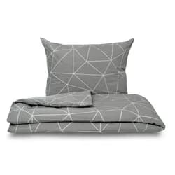 Kvalitex Bavlněné povlečení NORDIC COLLECTION 140x200 + 70x90 cm - GRID šedé