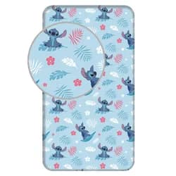 Jerry Fabrics Bavlněné napínací prostěradlo 90x200 + 25 cm - Lilo and Stitch "Blue"