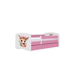 Kocot kids Dětská postel Babydreams Koloušek růžová, varianta 80x180, se šuplíky, s matrací