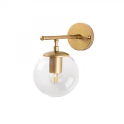 Opviq Nástěnná lampa Roe zlatá/čirá
