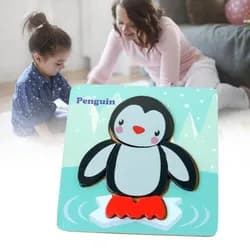 4L Dřevěné puzzle pro nejmenší - tučňák