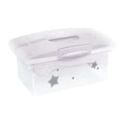 KEEEPER Cestovní box s přihrádkou na hračky, léky, kosmetiku "Stars/Mickey&Minnie" - "Stars" Bílá