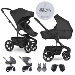 EASYWALKER Set XL kočárek kombinovaný Harvey NXT s příslušenstvím - Eclipse Black