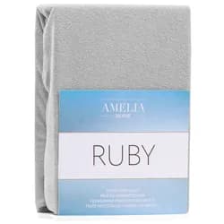 Froté prostěradlo s gumou AmeliaHome Ruby šedé, velikost 80-90x200+30