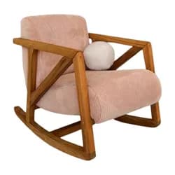 Hanah Home Dětské houpací křeslo NiniMini růžové/hnědé