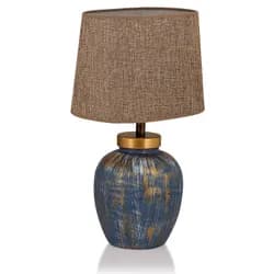 Opviq Stolní lampa Casandra modrá/hnědá
