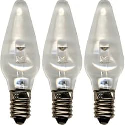 Sada 3 ks náhradní LED žárovky E10 10-55V Star Trading Universal LED - průhledná