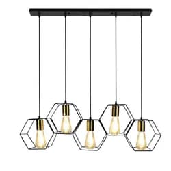 TooLight Závěsná lampa La Belle XV černá/zlatá