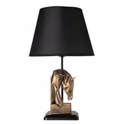 Opviq Stolní lampa Horses černá/bronzová
