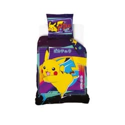 TipTrade Bavlněné povlečení 140x200 + 70x90 cm - Pokémon Pikachu bleskový útok