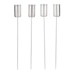 Autronic Bodec na kónickou svíčku 4 ks CP151198-STRIBRNA-MAT