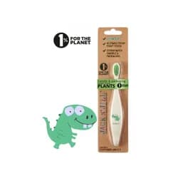 Jack n' Jill Dětský kompostovatelný zubní kartáček Dino, extra měkký