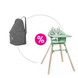STOKKE® Clikk™ Jídelní židlička + přepravní taška ZDARMA - Clover Green