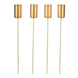 Autronic Bodec na kónickou svíčku 4 ks CP151198-ZLATA-MAT