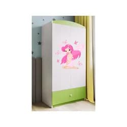 Kocot kids Dětská skříň Babydreams 90 cm víla s motýlky zelená
