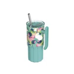 Quokka Nerezový termohrnek s brčkem Umi Waterfall Garden 720 ml