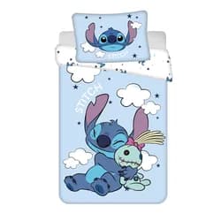 Jerry Fabrics Povlečení do postýlky 100x135 + 40x60 cm - Lilo and Stitch "Clouds"