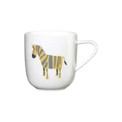 Porcelánový hrnek s uchem s motivem zebry 250 ml KIDS ASA Selection - bílý