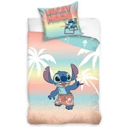 Jerry Fabrics Dětské povlečení LILO A STITCH NA DOVOLENÉ, duhové, bavlna hladká, 140x200cm + 70x90cm