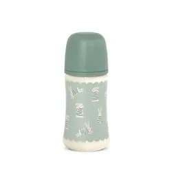 Suavinex Kojenecká láhev WONDERLAND NEW 270ml FYZIOL PRŮTOK M - zelený králík