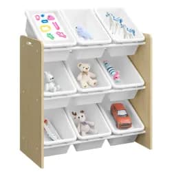 Tempo Kondela Organizér na hračky BOIS - přírodní/bílá