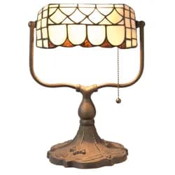 Stolní lampa Tiffany Tricia - 26*21*37 cm E27 / Max 60W Clayre & Eef