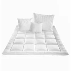 4sleep Set SCHON z dutého vlákna prošívaný přikrývka 140x200cm polštář 70x90cm PLUS celoroční (1000 + 1000g)