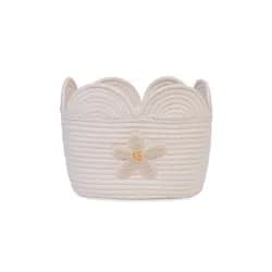 Childhome Koš na hračky Květina Off White 30x20x15 cm